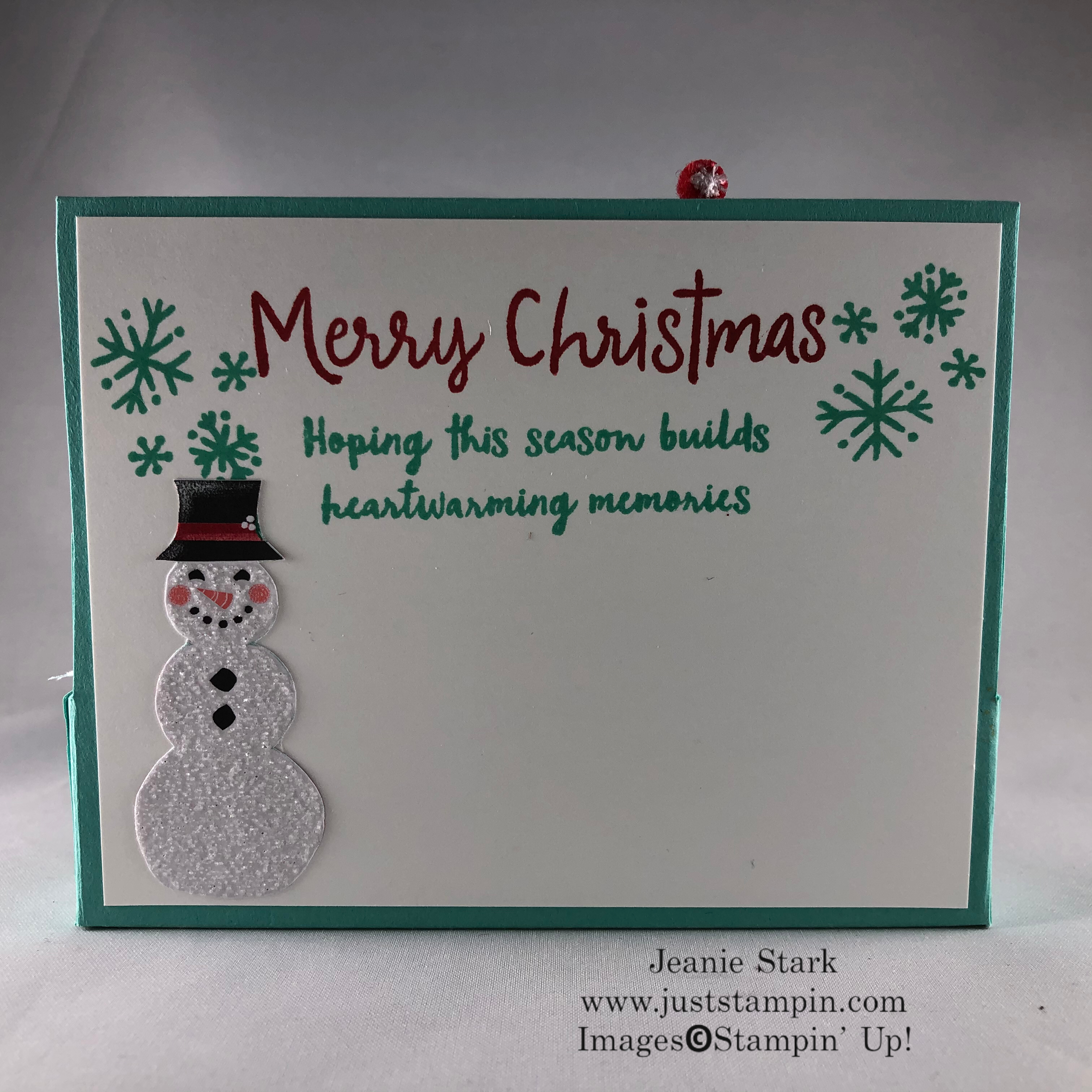 Stampin' Up! Snowman Season Gift Card and Treat Holder idea - Jeanie Stark StampinUp