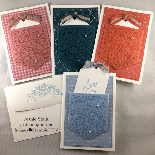 Stampin' Up! Pocketful of Happiness In Color note card / gift card idea - Jeanie Stark StampinUp