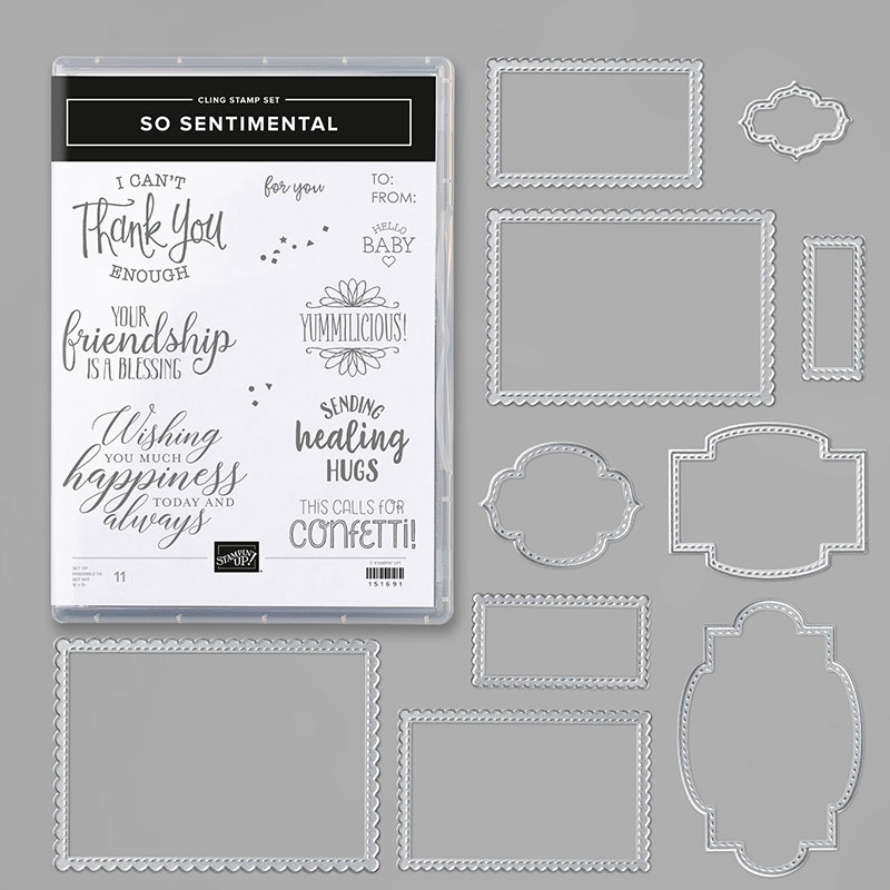 Stampin' Up! So Sentimental Bundle is perfect for all occasion cards - for inspiration, tutorials, and ordering visit www.juststampin.com - Jeanie Stark StampinUp