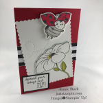 Stampin\' Up! Little Ladybug note card featuring the Ladybug dies - Jeanie Stark StampinUp