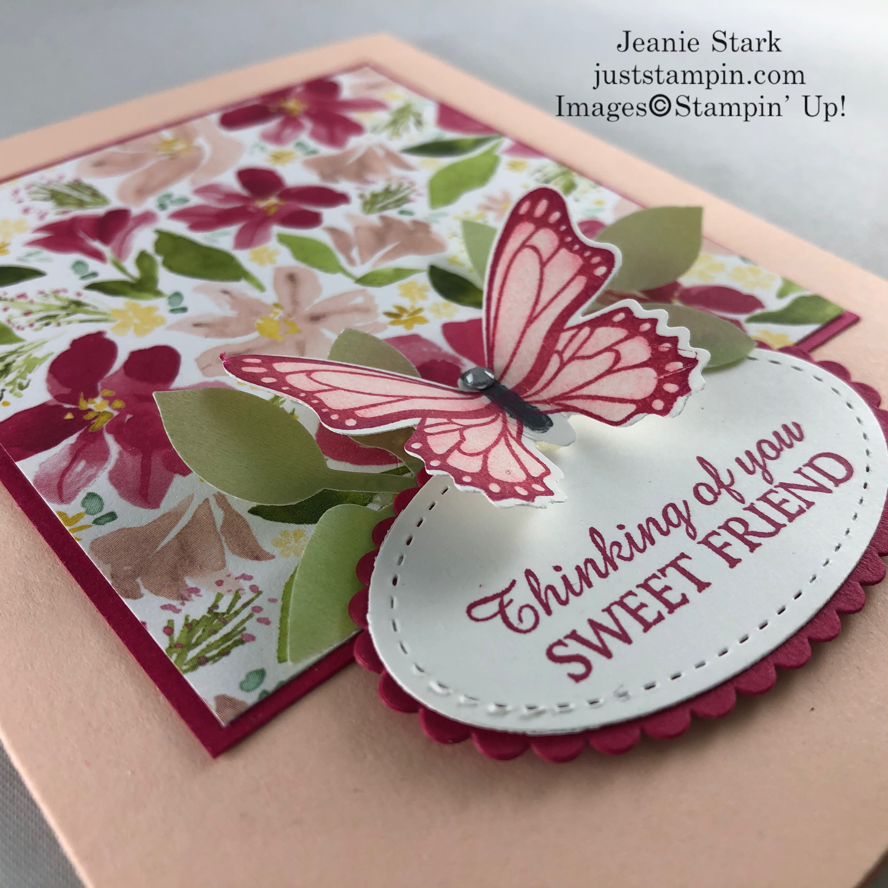 Stampin' Up! Best Dress Honey Bee thinking of you card idea for a friend - Jeanie Stark StampinUp