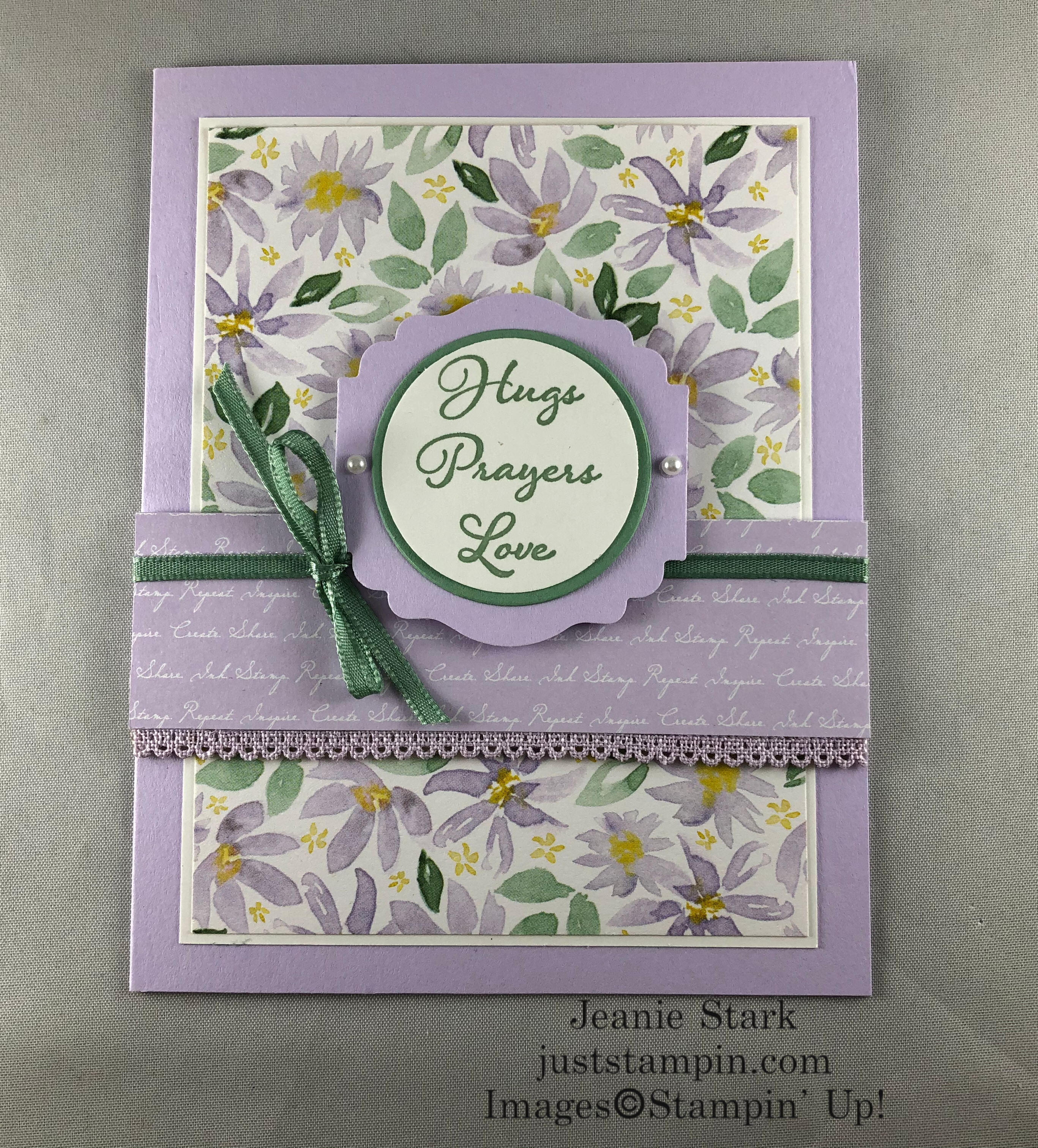 Stampin Up Best Dressed Positive Thoughts card idea for friends and family - Jeanie Stark StampinUp