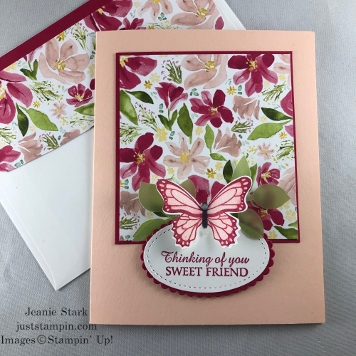 Stampin' Up! Best Dress Honey Bee thinking of you card idea for a friend - Jeanie Stark StampinUp