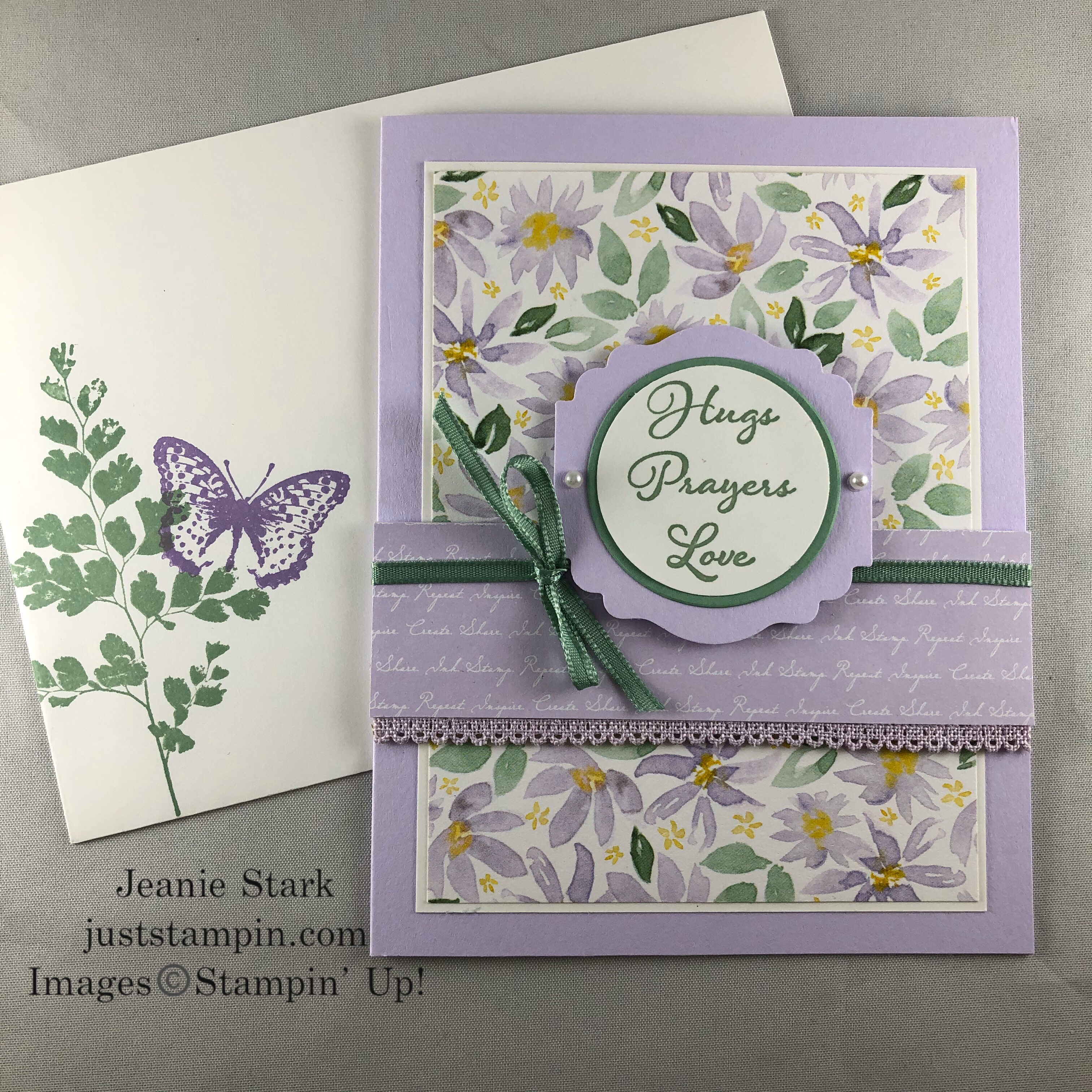 Stampin Up Best Dressed Positive Thoughts card idea for friends and family - Jeanie Stark StampinUp