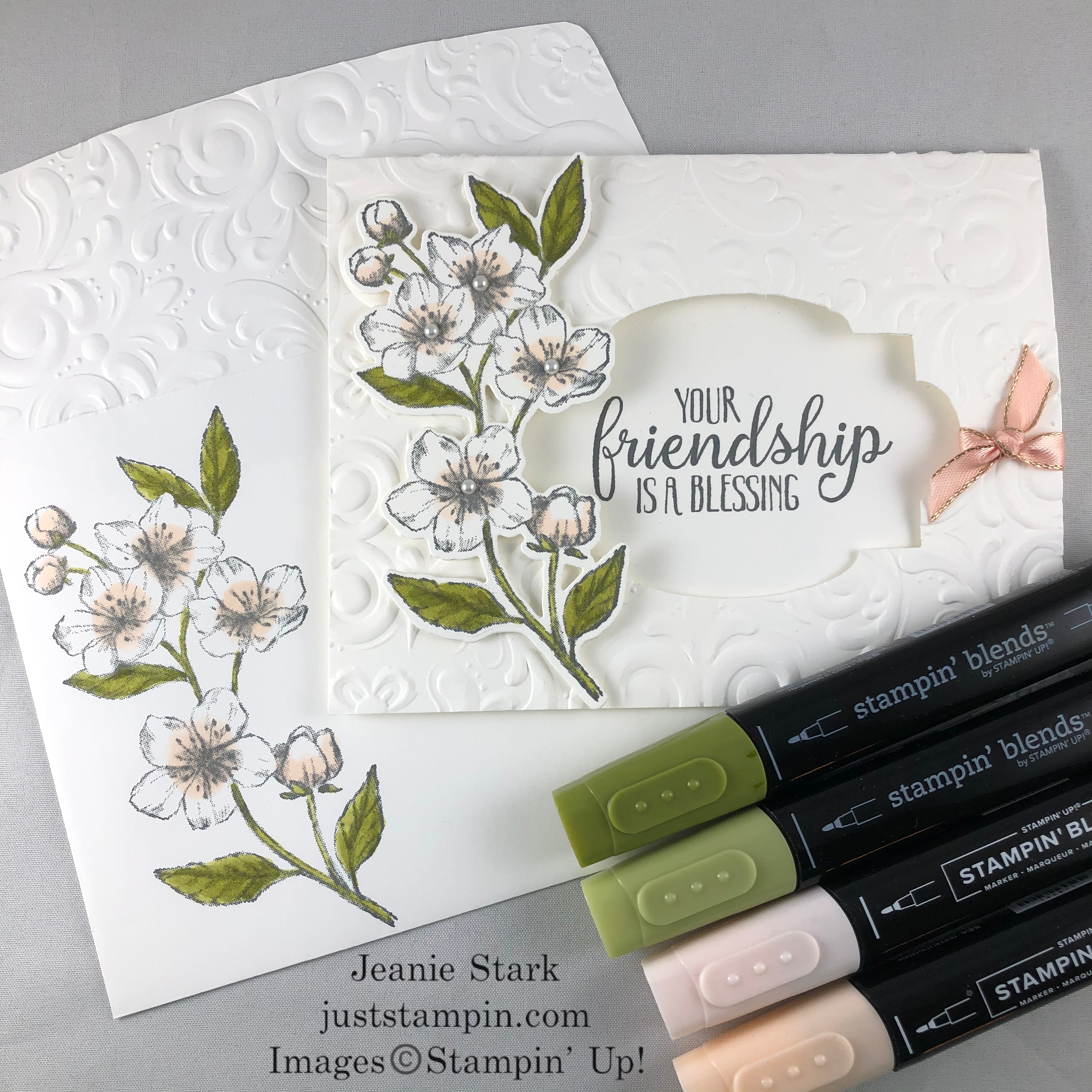 Stampin Up Forever Blossoms and So Sentimental friend card idea - Jeanie Stark StampinUp