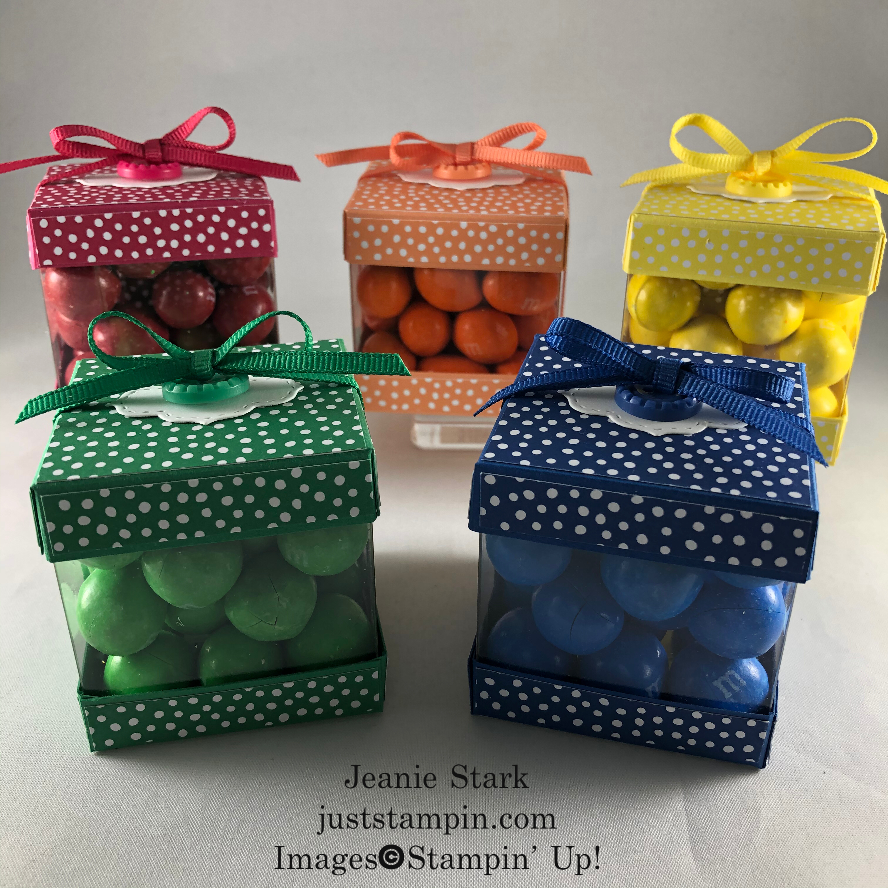 Stampin' Up! 2018-2020 In Color clear tiny treat boxes gift idea - Jeanie Stark StampinUp
