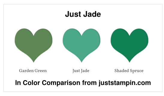 Stampin' Up! Just Jade Color Comparison - Jeanie Stark StampinUp