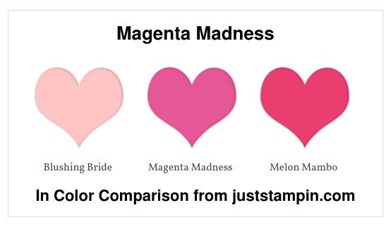Stampin' Up! Magenta Madness Color Comparison - Jeanie Stark StampinUp