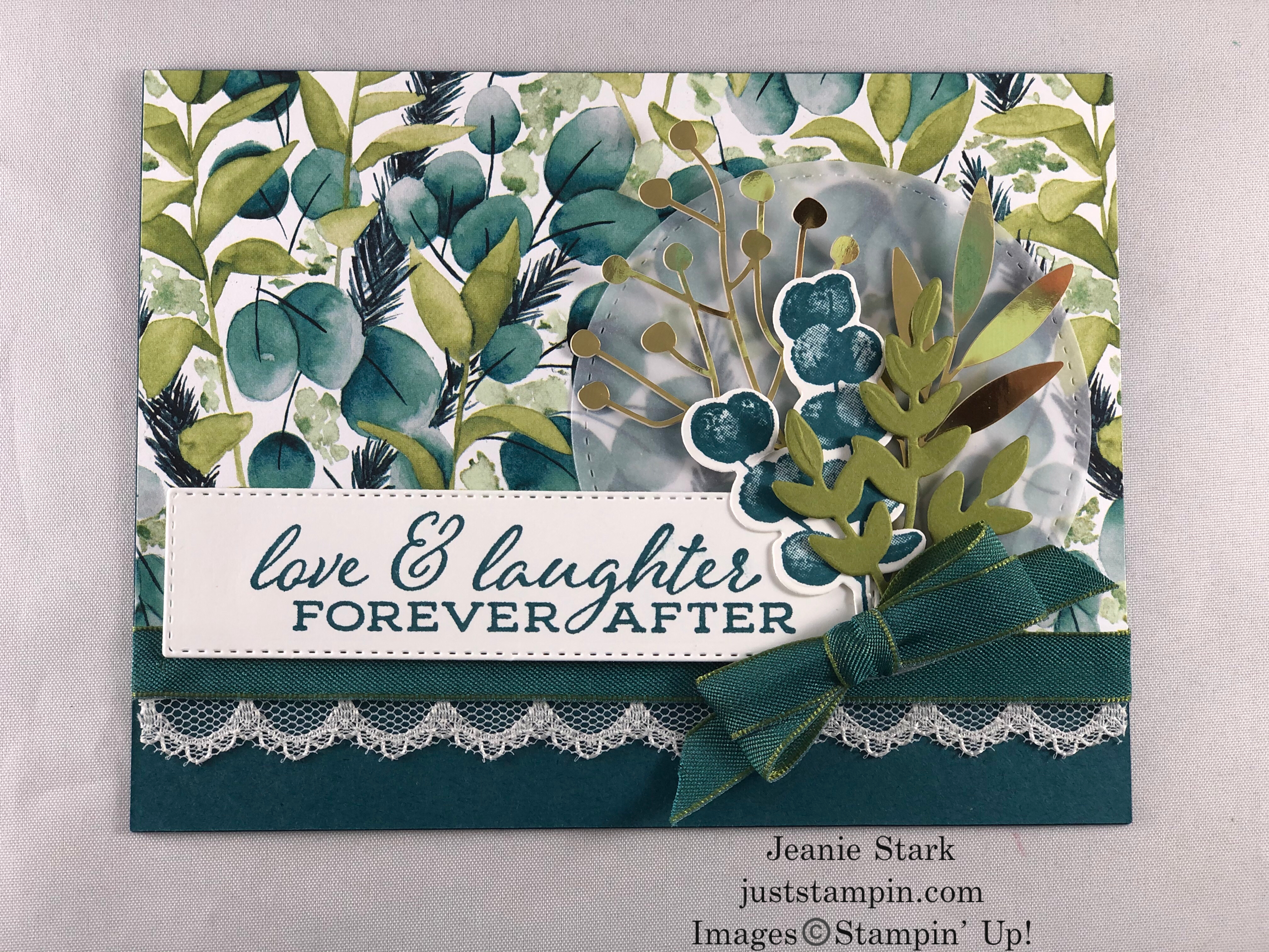 Stampin' Up! Forever Fern Wedding Card idea - Jeanie Stark StampinUp