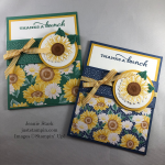 Stampin\' Up! Celebrate Sunflowers Thank you fun fold pocket card idea - Jeanie Stark StampinUp
