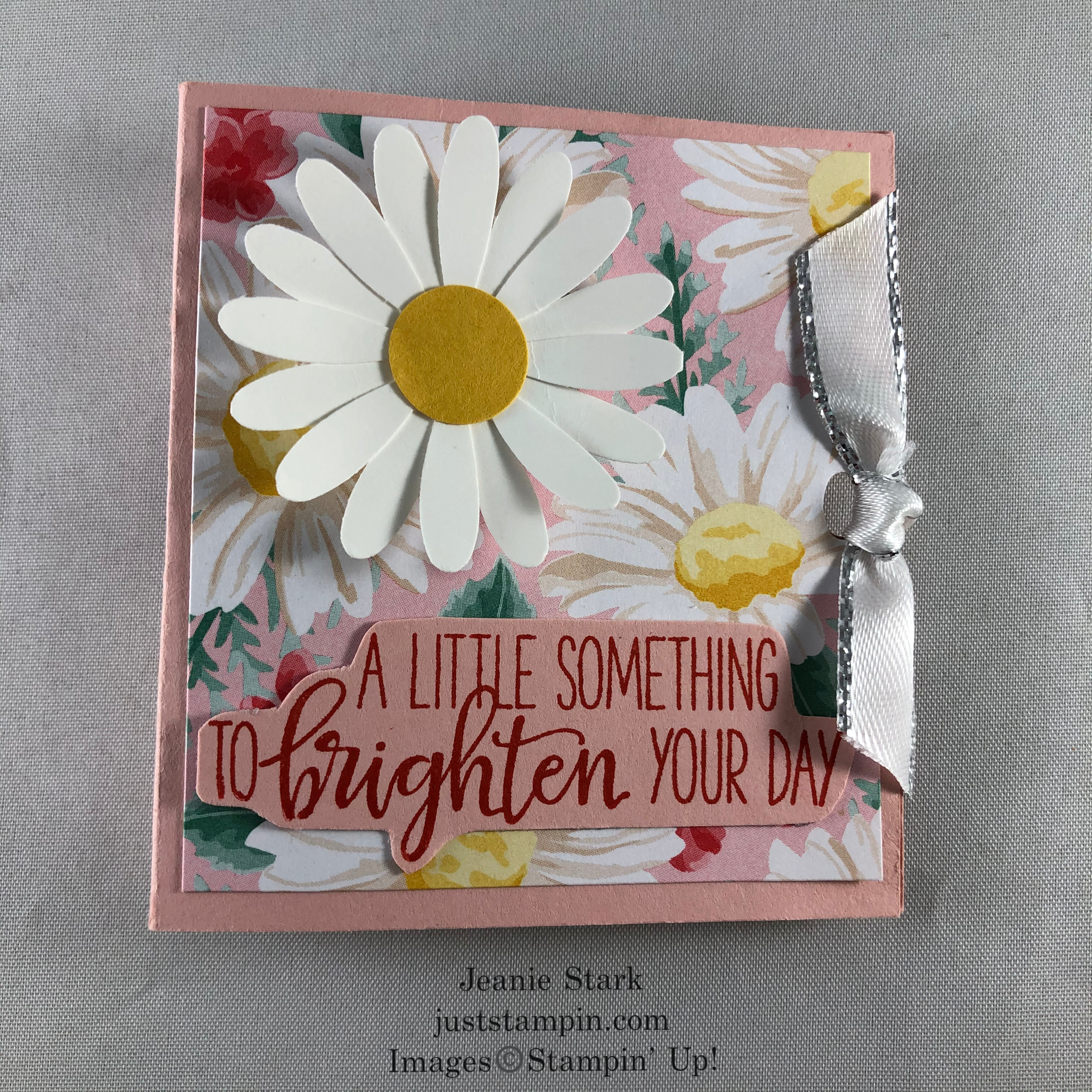 Stampin' Up! Paper Pumpkin Box of Sunshine stamp set with Daisy punch and Flowers for Every Season lip balm holder - Jeanie Stark StampinUp
