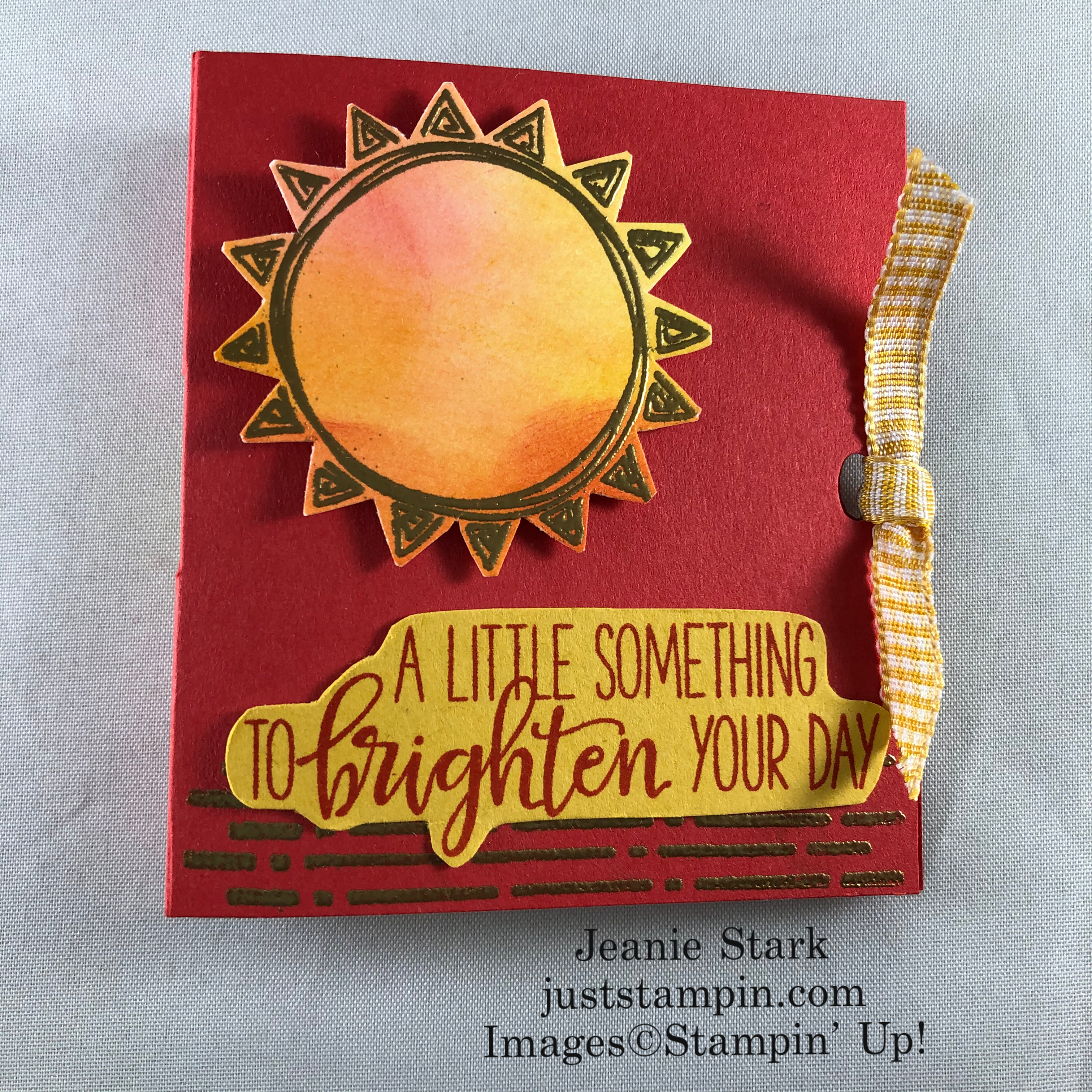 Stampin' Up! Box of Sunshine alternative idea for a lip balm holder - Jeanie Stark StampinUp