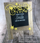 Stampin' Up! Daisy Lane, Nothing Better Than, and Forever Fern stamp sets were used to create this inspiration chalkboard easel card idea for back to school - Jeanie Stark StampinUp