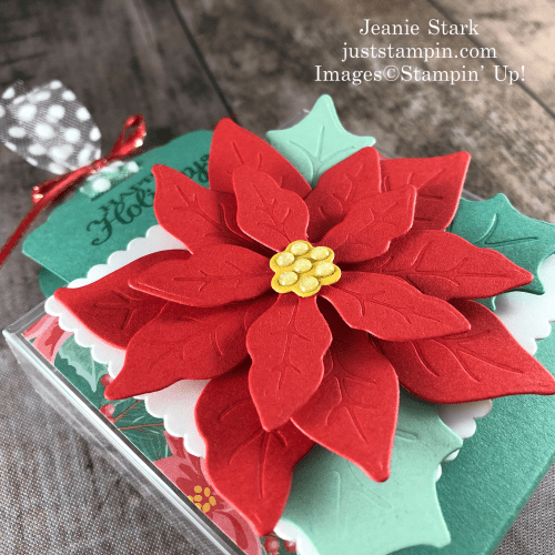 Stampin' Up! Flowers For Every Season & Poinsettia Petals acetate gift box idea - Jeanie Stark StampinUp