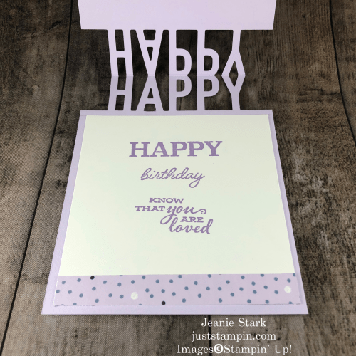 Stampin' Up! Happy Dies fun fold birthday cake card idea - Jeanie Stark StampinUp