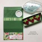 Stampin' Up! Strawberry treat box with slider - visit juststampin.com for complete tutorial, inspiration, and more - Jeanie Stark StampinUp