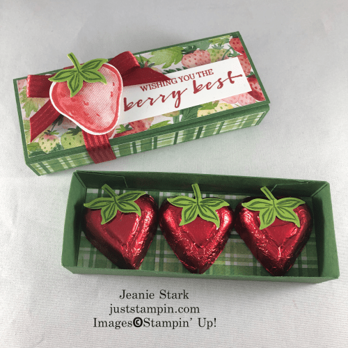 Stampin' Up! Sweet Strawberry and Berry Delightful handmade treat boxes - Jeanie Stark StampinUp