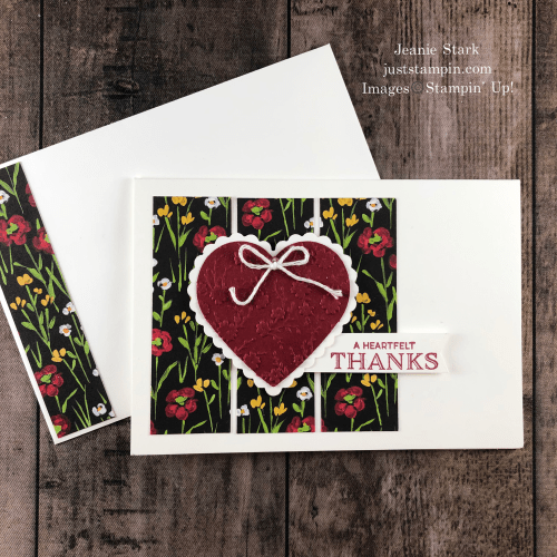 Stampin' Up! Punch Party Flower & Field thank you card idea - Jeanie Stark StampinUp