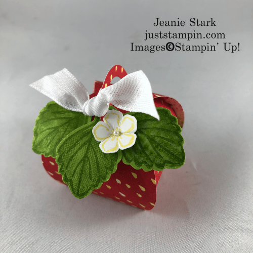 Stampin' Up! Berry Blessings Sweet Strawberry Mini Curvy Keepsake Box - Jeanie Stark StampinUp
