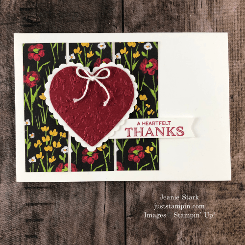 Stampin' Up! Punch Party Flower & Field thank you card idea - Jeanie Stark StampinUp