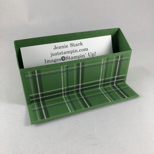 Stampin' Up! Country Club masculine business card holder idea - Jeanie Stark StampinUp