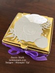 Stampin' Up! Mini Gold Pizza Boxes and Friends Are Like Seashells Suite - Jeanie Stark StampinUp