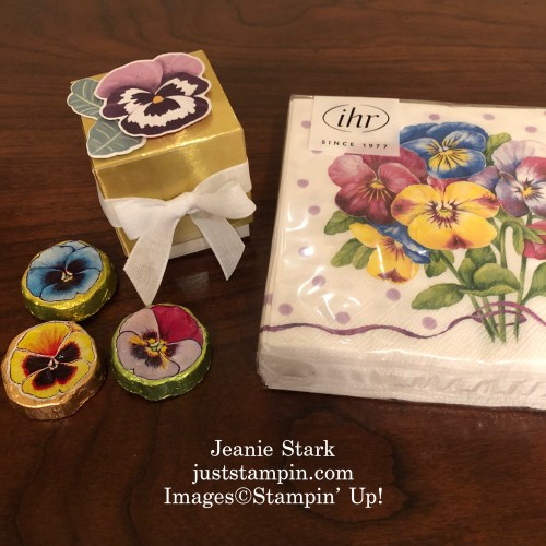Stampin' Up! Pansy Petals Simply Classic Treat Box idea - Jeanie Stark StampinUp