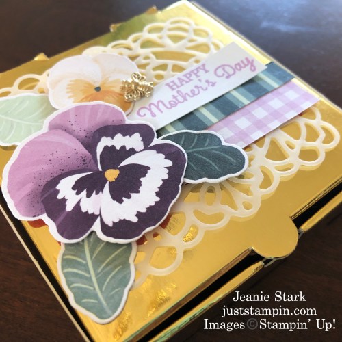 Stampin' Up! Pansy Petals and Timeless Tulips Gift Box idea - Jeanie Stark StampinUp