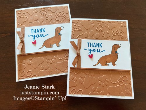 Stampin' Up! Hot Dog Thank Youcard with Charming Sentiments - Jeanie Stark StampinUp
