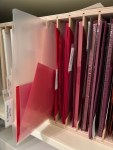Craft room organization with Stamp-N-Storage paper sleeves-visit juststampin.com for inspiration and more details-Jeanie Stark StampinUp