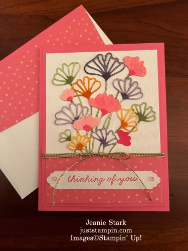 Stampin' Up! Ginkgo Branch thinking of you card idea with watercoloring technique- Jeanie Stark StampinUp 