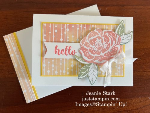 Stampin' Up! Hello Irresistible notecard- Jeanie Stark StampinUp