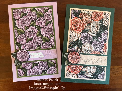 Stampin' Up! Go To Greetings Stamp Set and Favored Flowers Designer Series Paper Covered Notepads - Jeanie Stark StampinUp