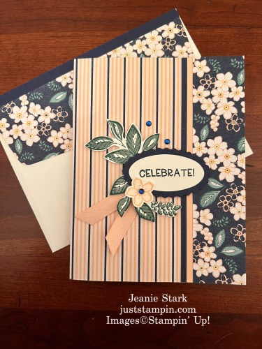 Stampin' Up! Regency Park Double Sided Designer Series Paper Card idea with petal Park Bundle- Jeanie Stark StampinUp