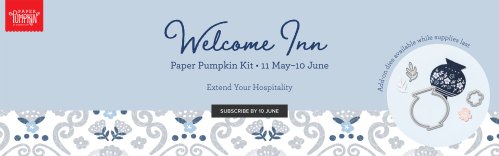 Stampin' Up! Paper Pumpkin Welcome Inn Kit for June 2023-visit juststampin.com to subscribe