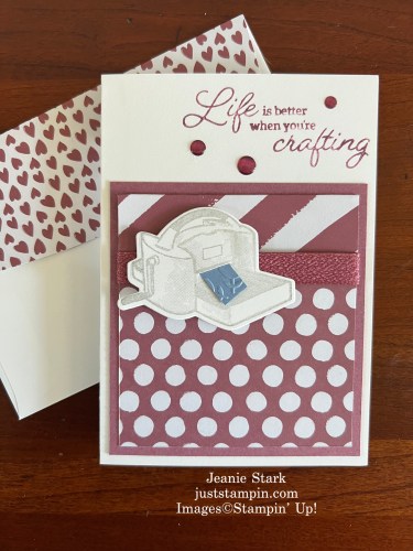 Stampin' Up! Crafting with You Moody Mauve note card-Jeanie Stark StampinUp