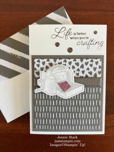 Stampin' Up! Crafting with You Pebbled Path note card-Jeanie Stark StampinUp