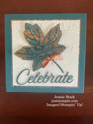 Stampin' Up! Autumn Leaves masculine birthday card idea-Jeanie Stark StampinUp