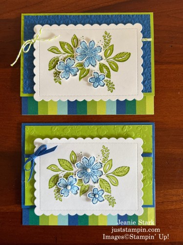 Stampin' Up! Petal Park and Scalloped Contours Die fun fold card idea-Jeanie Stark StampinUp
