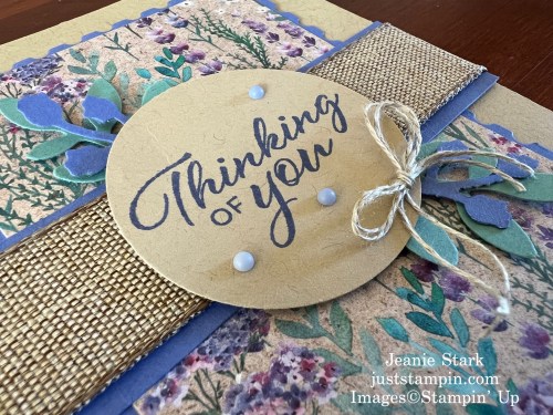 Stampin' Up! Perennial Lavender with Layering Leaves Thinking of You Card idea-Jeanie Stark StampinUp