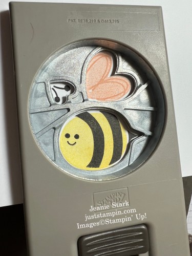 Stampin' Up! bee Builder Punch-visit juststampin.com for tips, inspiration, and more! Order Stampin' Up! products 24/7!-Jeanie Stark