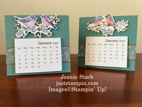 Stampin' Up! Flight & Airy Designer Series Paper Calendar Cards-Jeanie Stark StampinUp