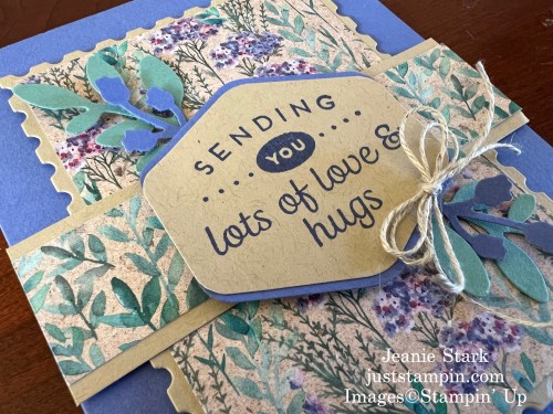 Stampin' Up! Perennial Lavender with Heartfelt Hexagon and Bough Punch Thinking of You Card idea-Jeanie Stark StampinUp