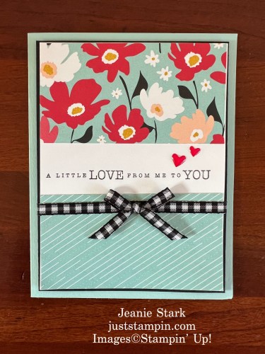 Stampin' Up! Sending Love and Sunny Days simple card idea-Jeanie Stark StampinUp