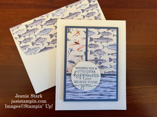 Stampin' Up! Let's Go Fishing masculine birthday card idea using Pansy Patch stamp set-Jeanie Stark StampinUp
