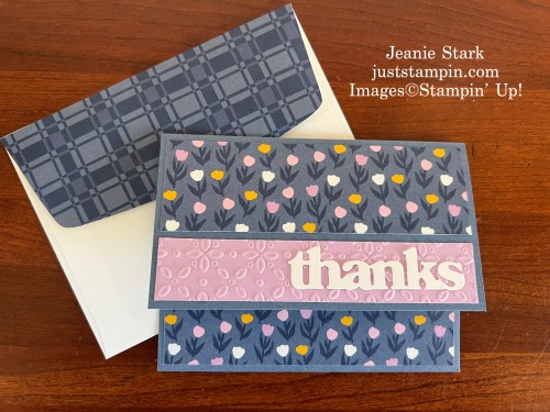 Stampin' Up! thank you card idea-Jeanie Stark StampinUp