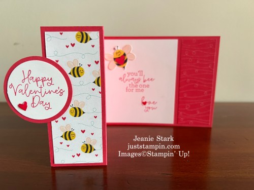 Stampin' Up! Be My Valentine fun fold card-Jeanie Stark StampinUp