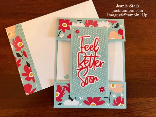 Stampin' Up! Wanted to Say Dies and Sunny Days Get Well card idea-Jeanie Stark StampinUp