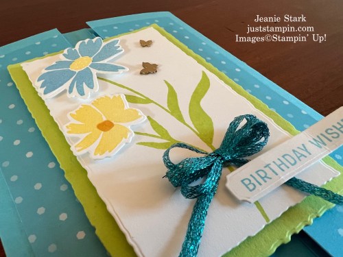 Stampin' Up! Sending Smiles fun fold birthday card idea-Jeanie Stark StampinUp