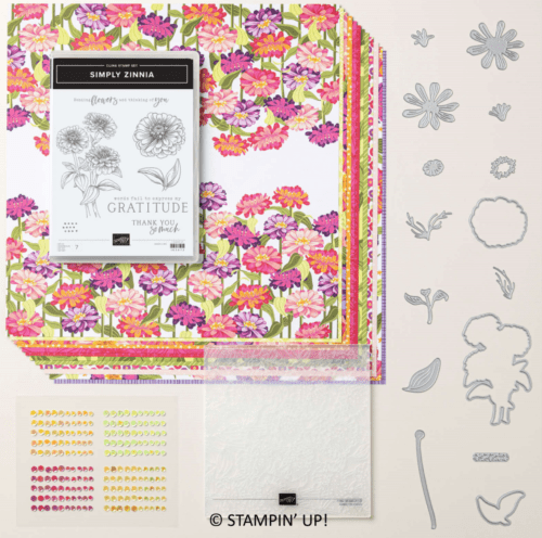 Stampin' Up! Flowering Zinnias Suite Collection-visit juststampin.com for inspirationa nd ordering information-Jeanie Stark StampinUp